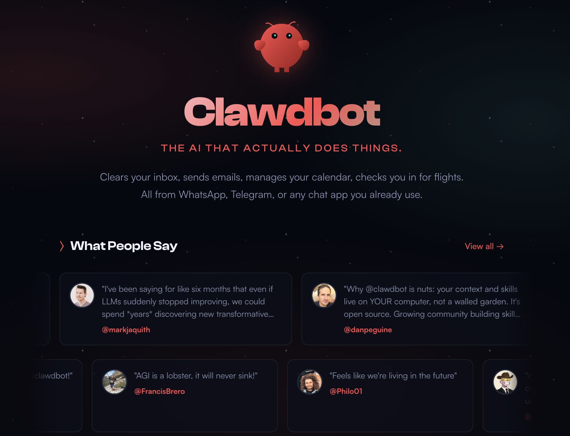 Clawdbot screenshot