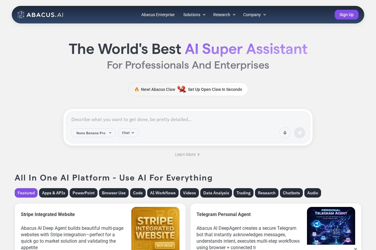 Abacus.AI screenshot