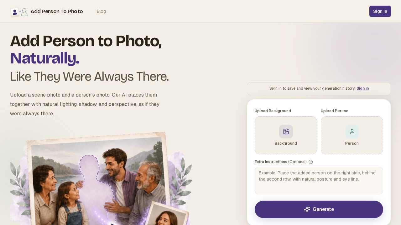 image for Add Person to Photo