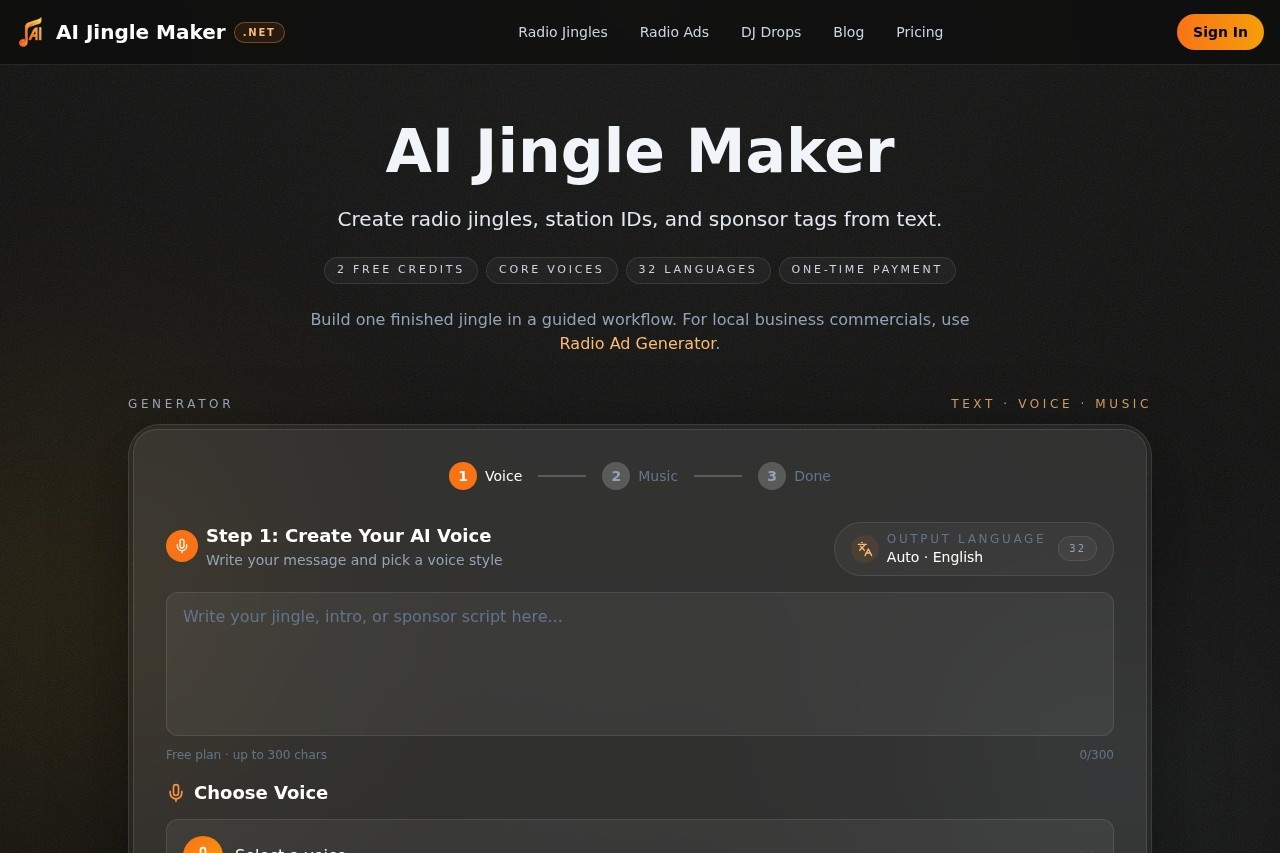AI Jingle Maker screenshot