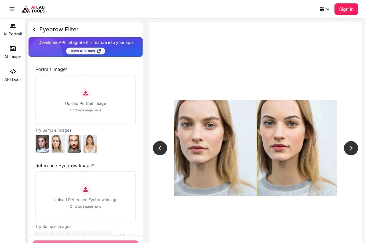 AI Eyebrow Filter screenshot