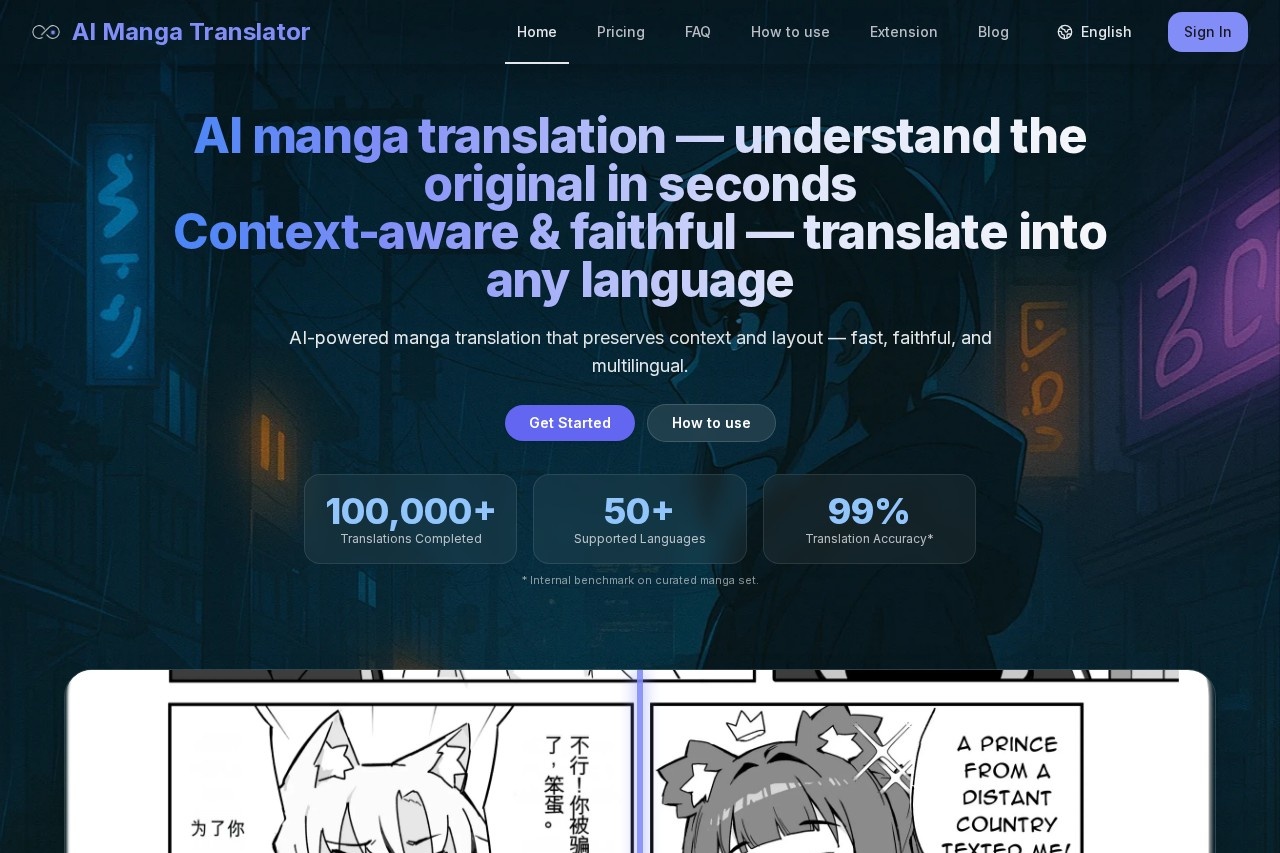 AI Manga Translator screenshot
