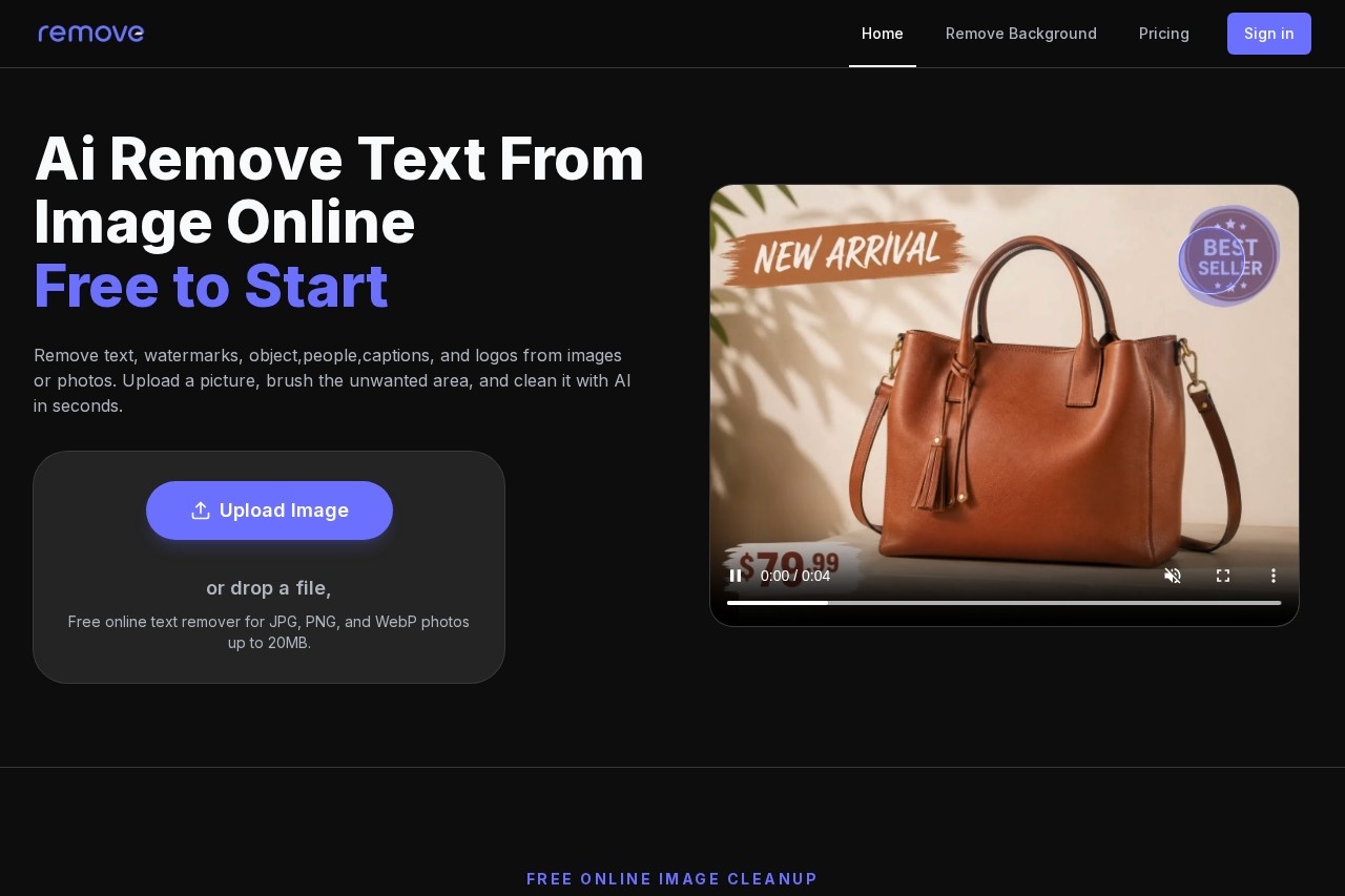 image for AI Remove Text From Image
