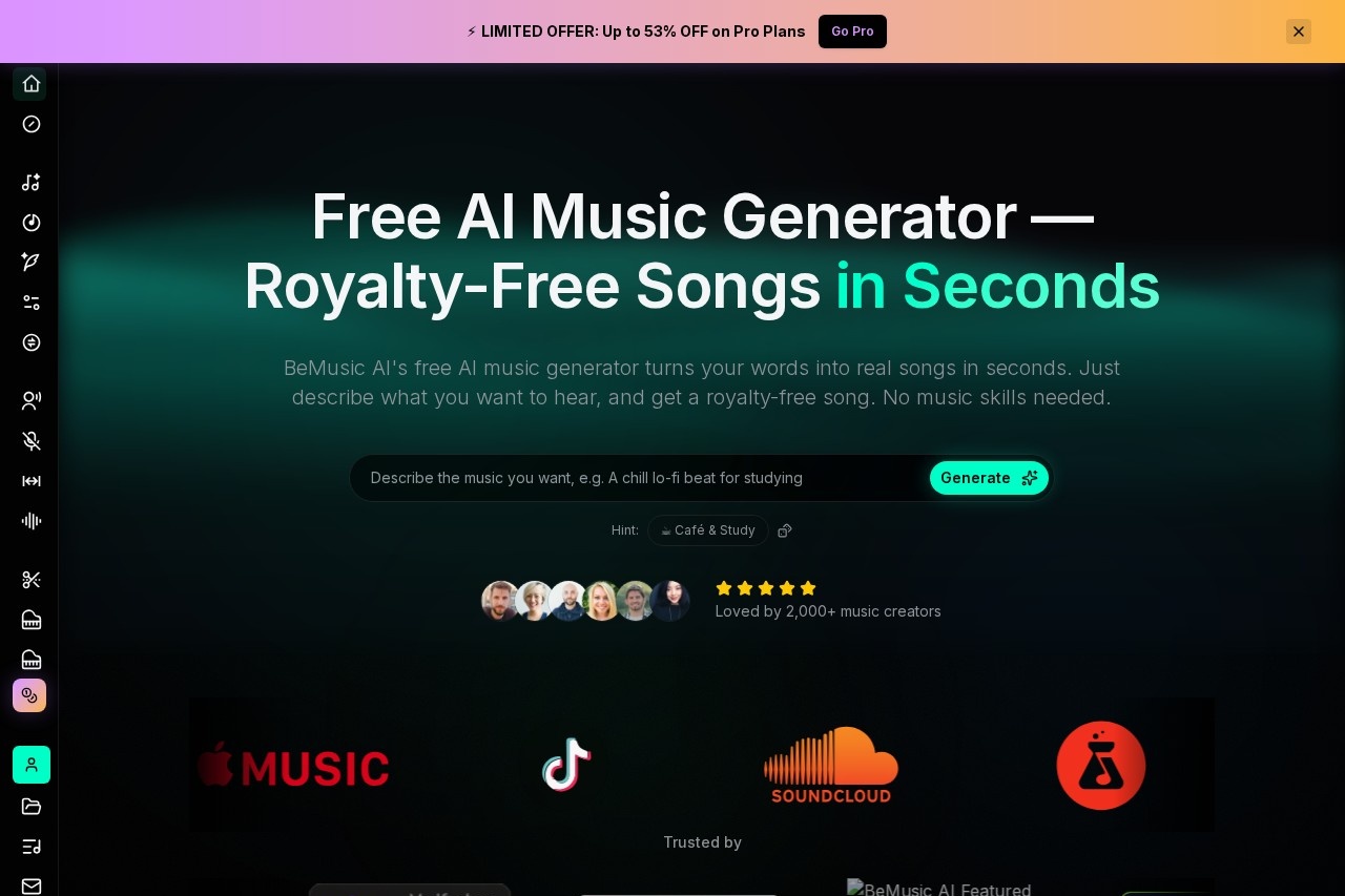 BeMusic AI screenshot