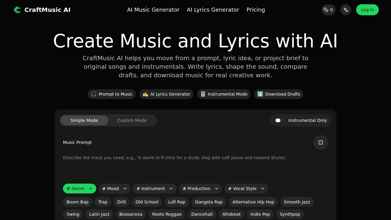 image for CraftMusic AI