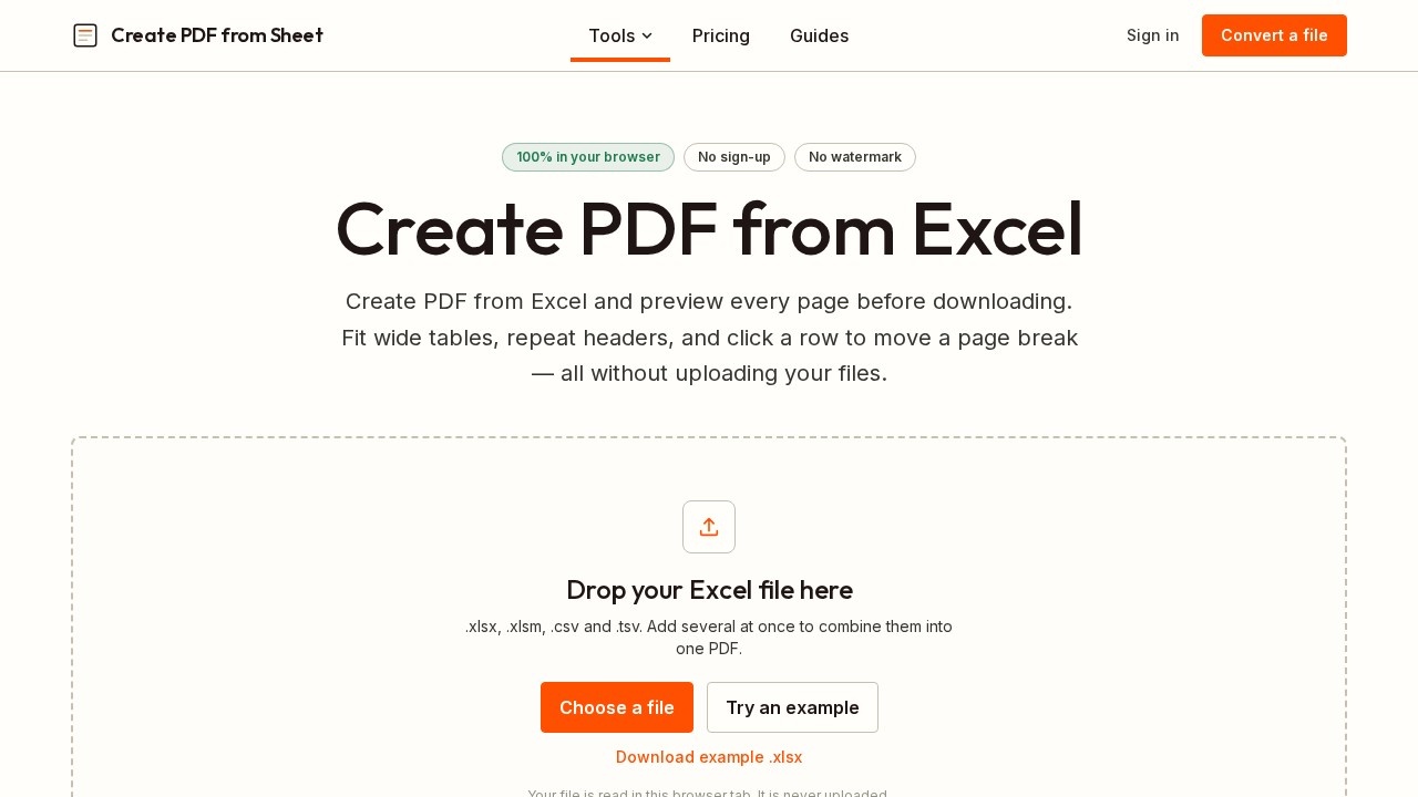 image for Create PDF from Excel