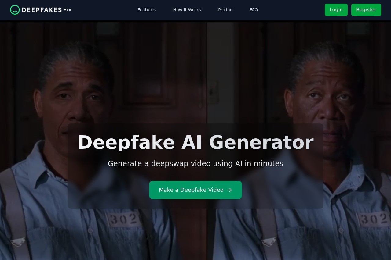Deepfakes Web screenshot