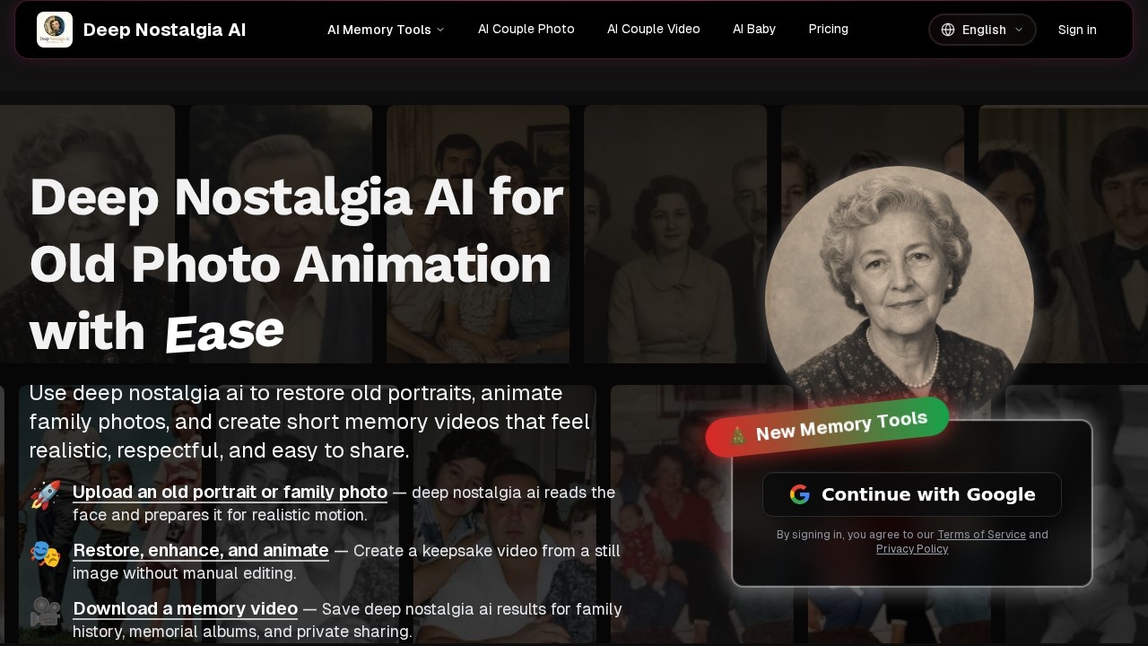 image for Deep Nostalgia