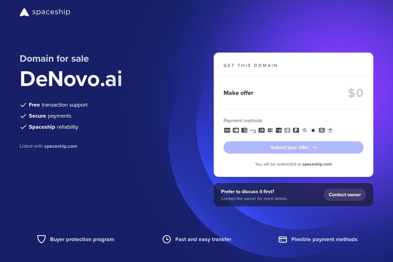 DeNovo.ai screenshot