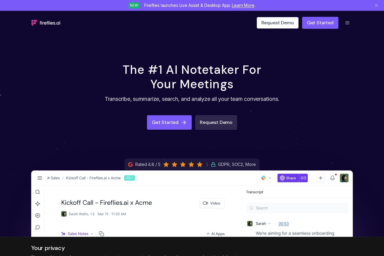 Fireflies.ai screenshot