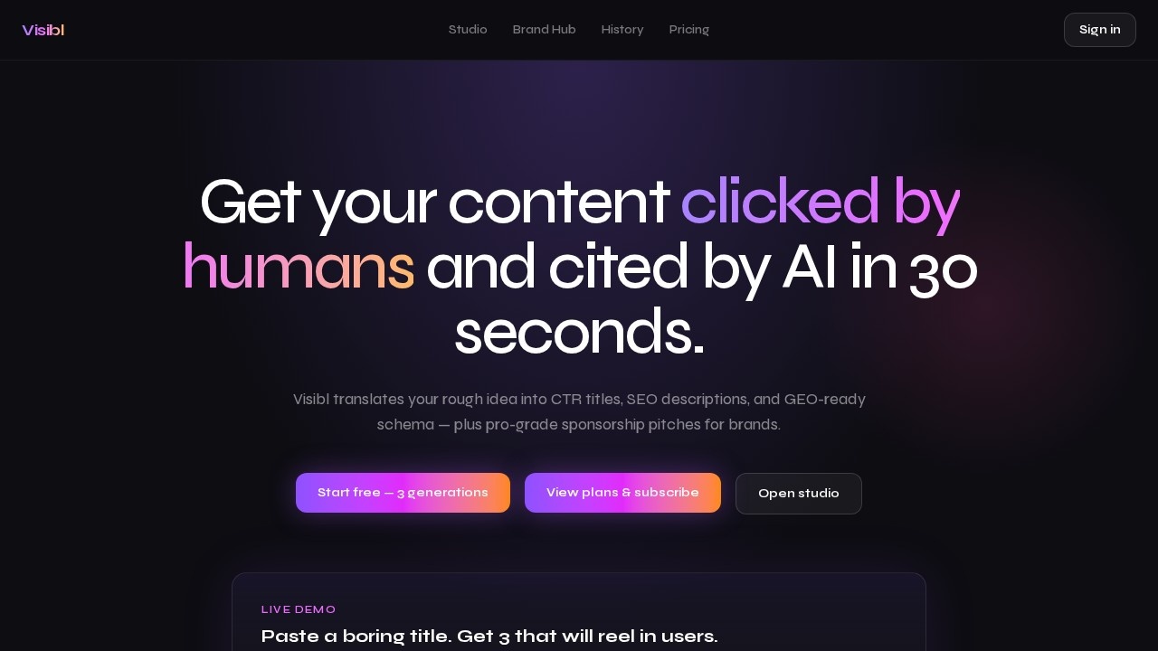 image for Visibl