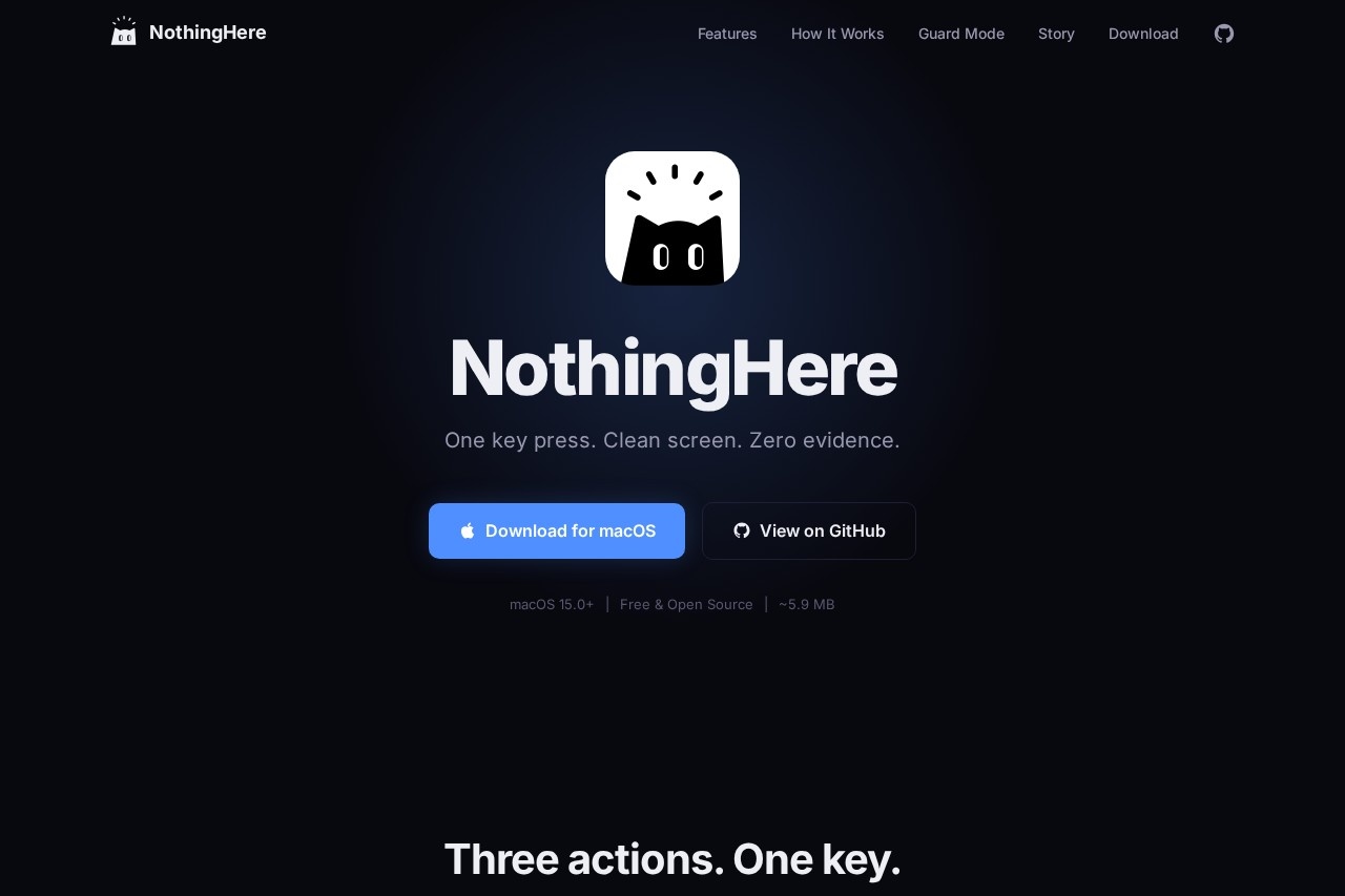 NothingHere screenshot