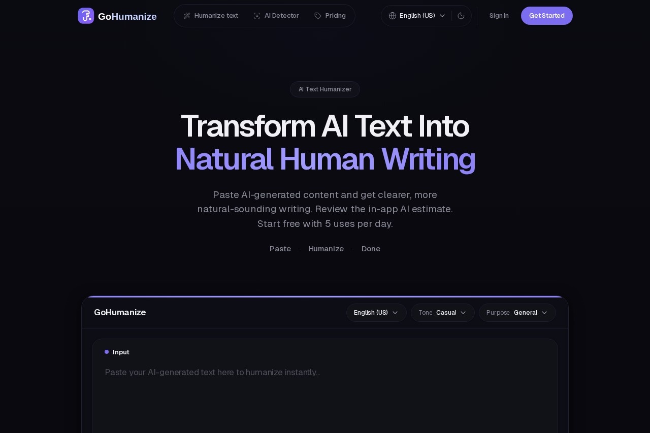 GoHumanize screenshot