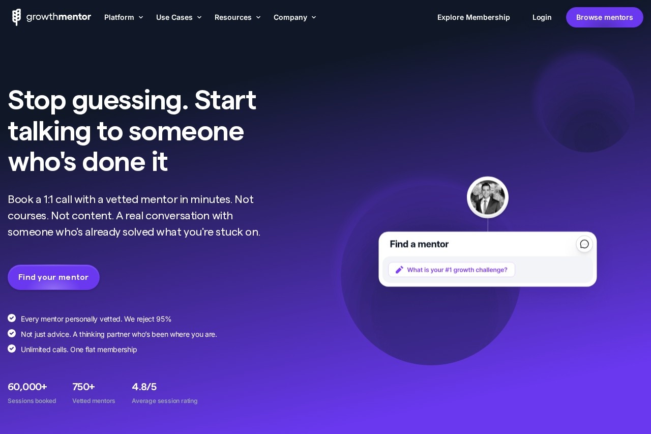 GrowthMentor screenshot