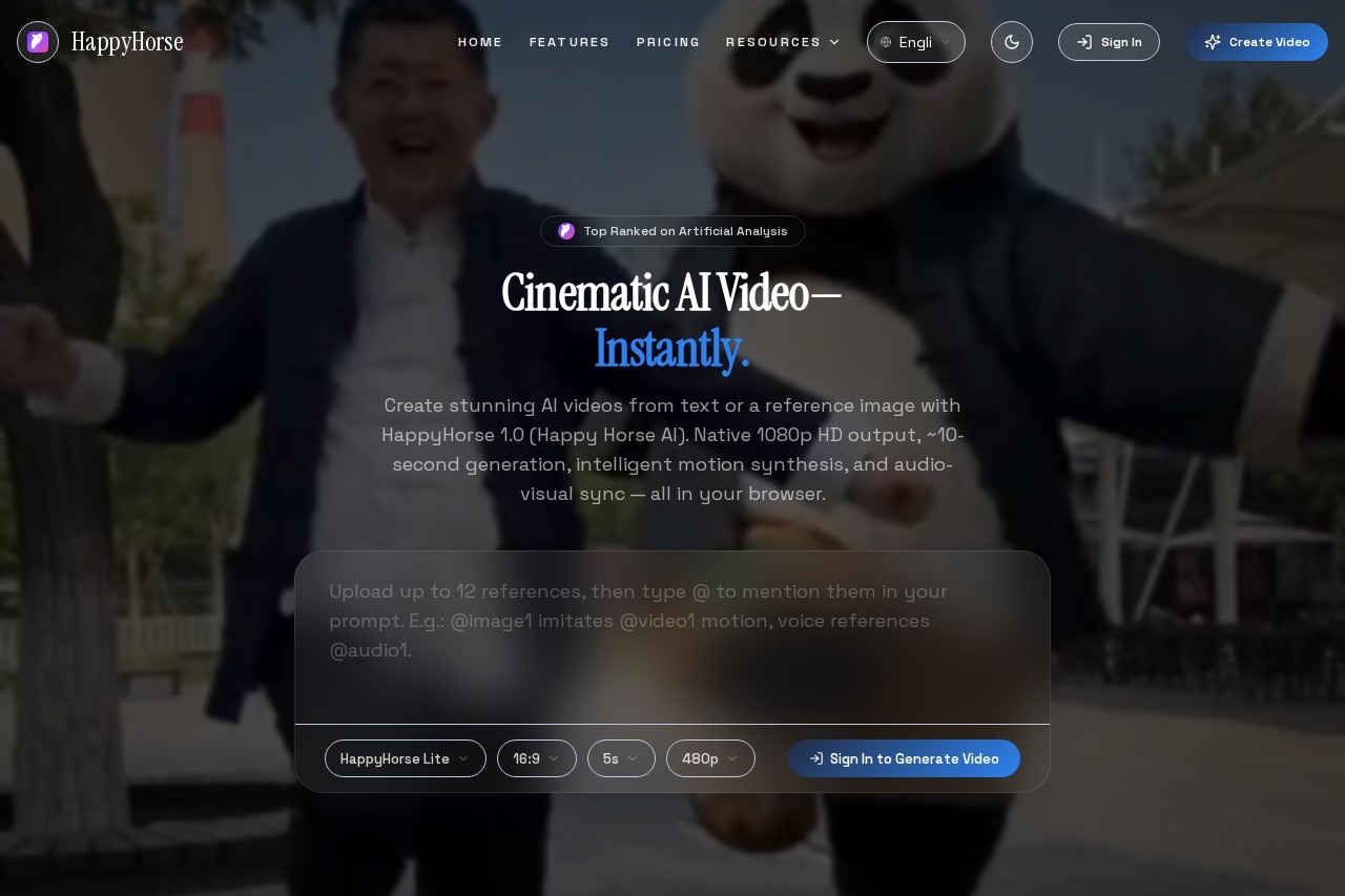 HappyHorse AI screenshot