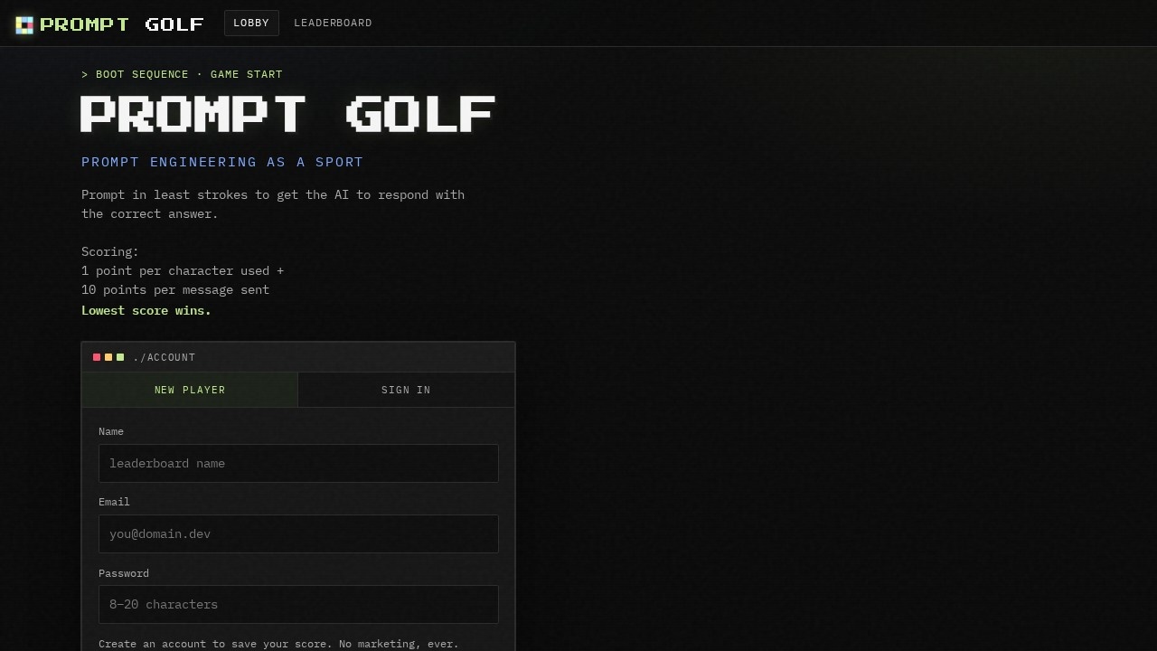 image for Prompt Golf