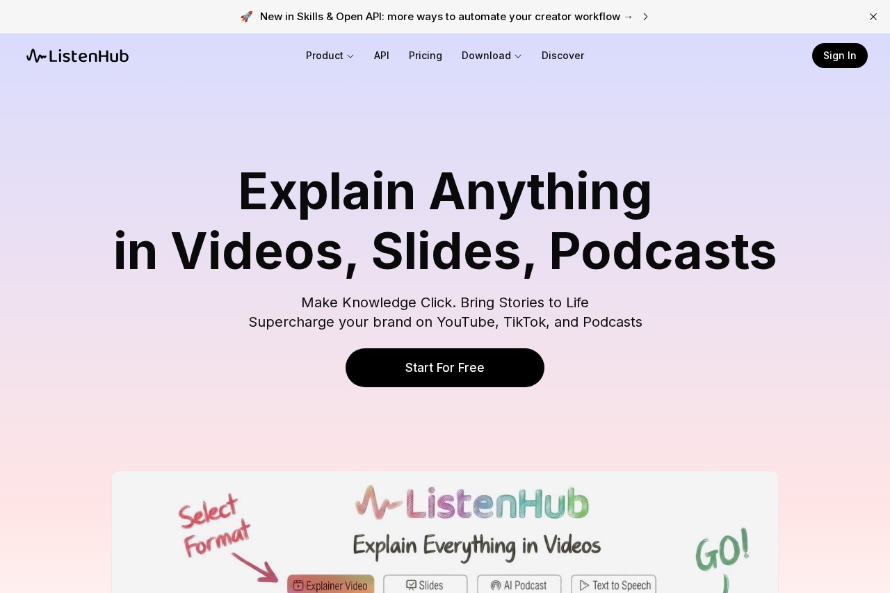 ListenHub screenshot