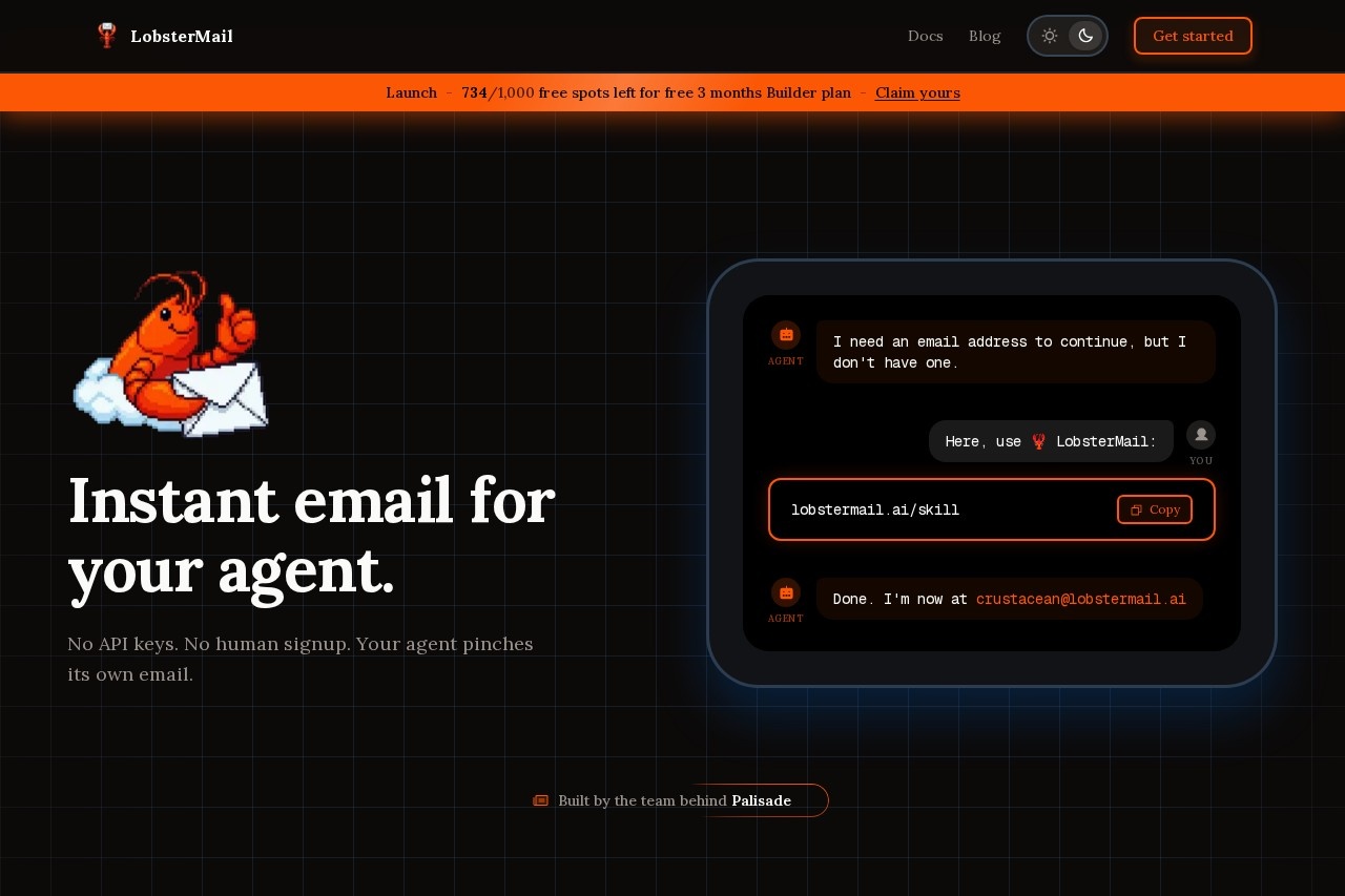 LobsterMail screenshot