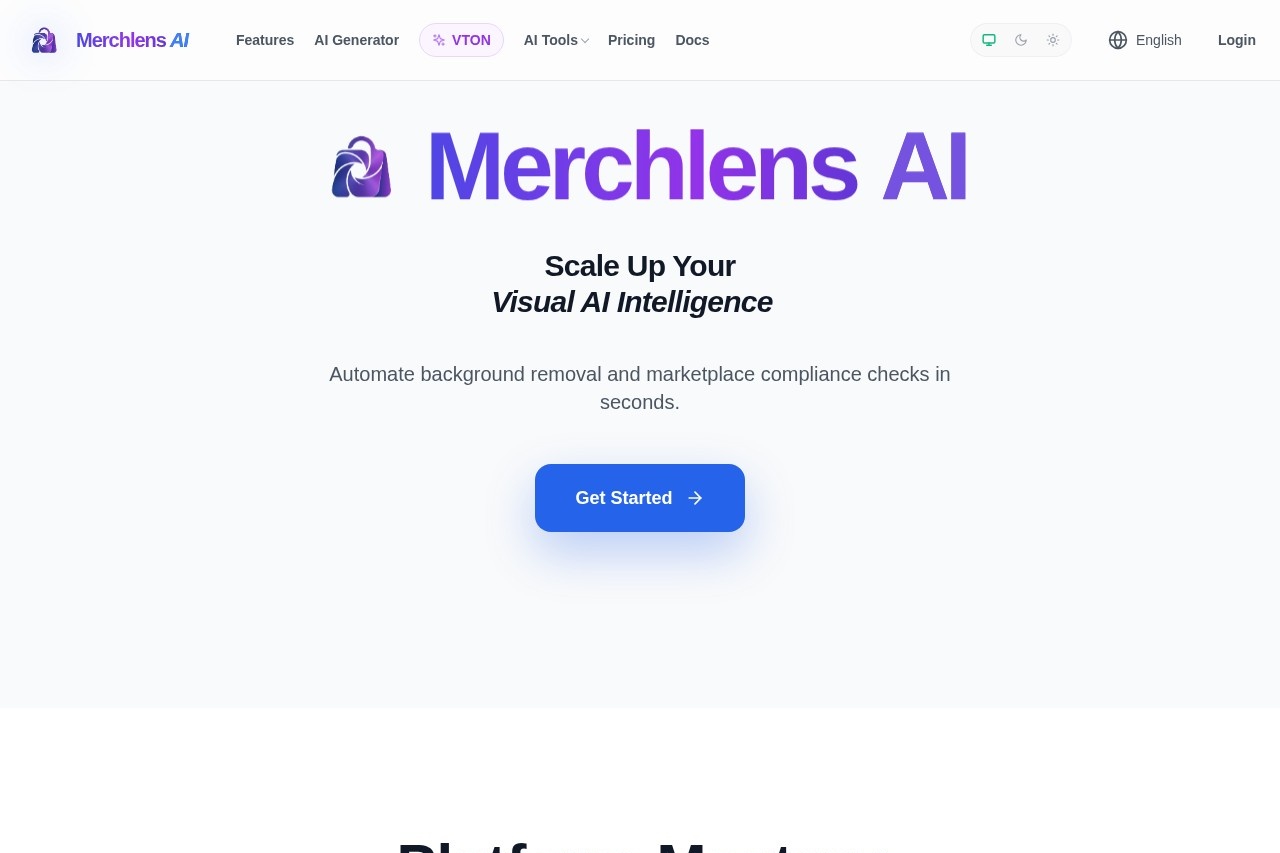 Merchlens screenshot