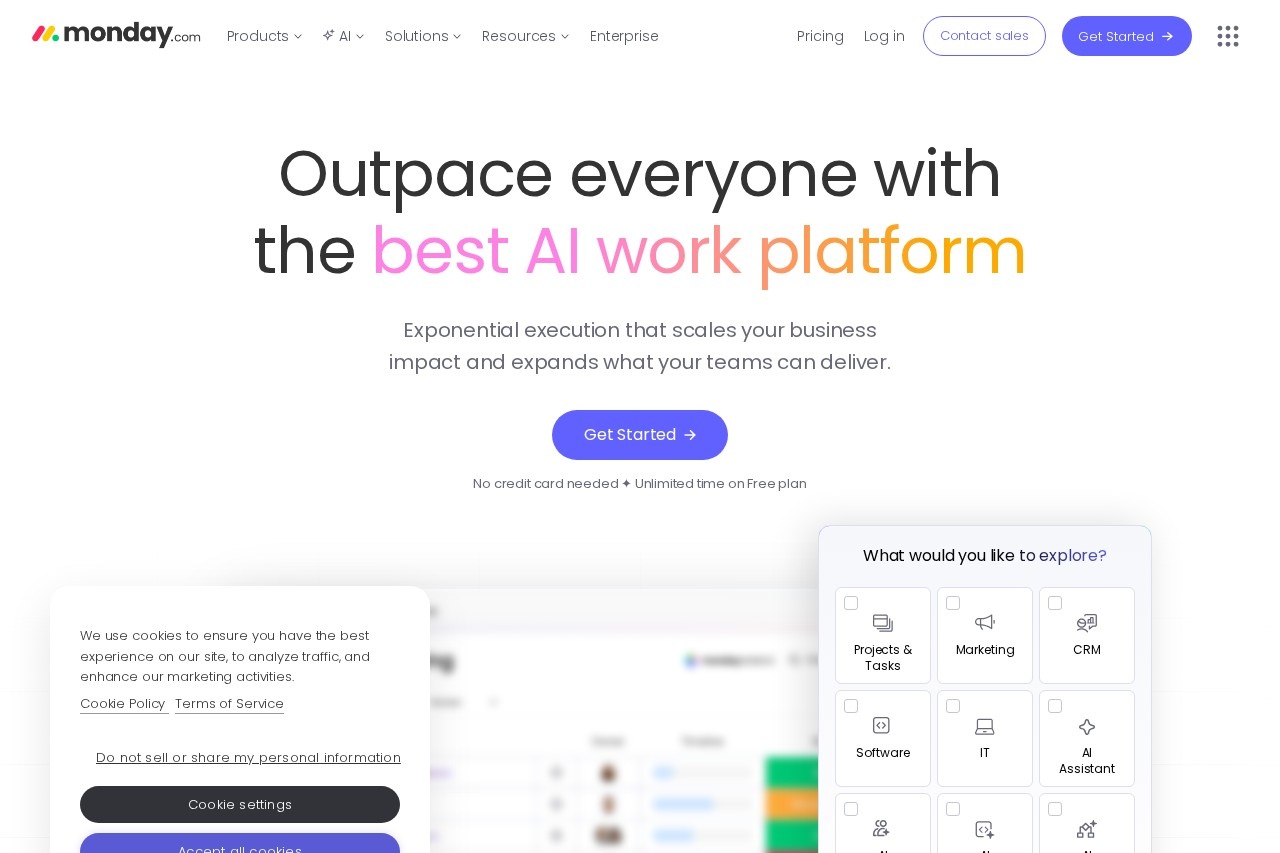 monday.com screenshot