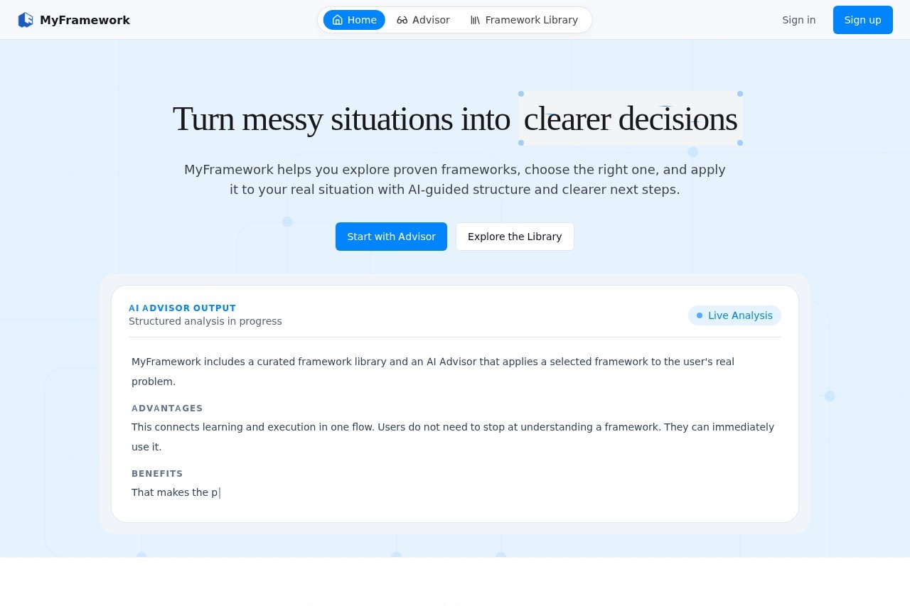 MyFramework screenshot