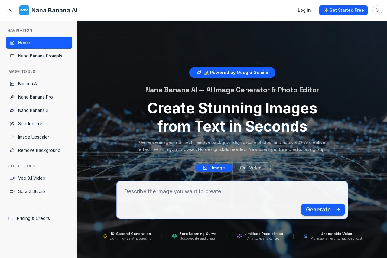 Nana Banana AI screenshot