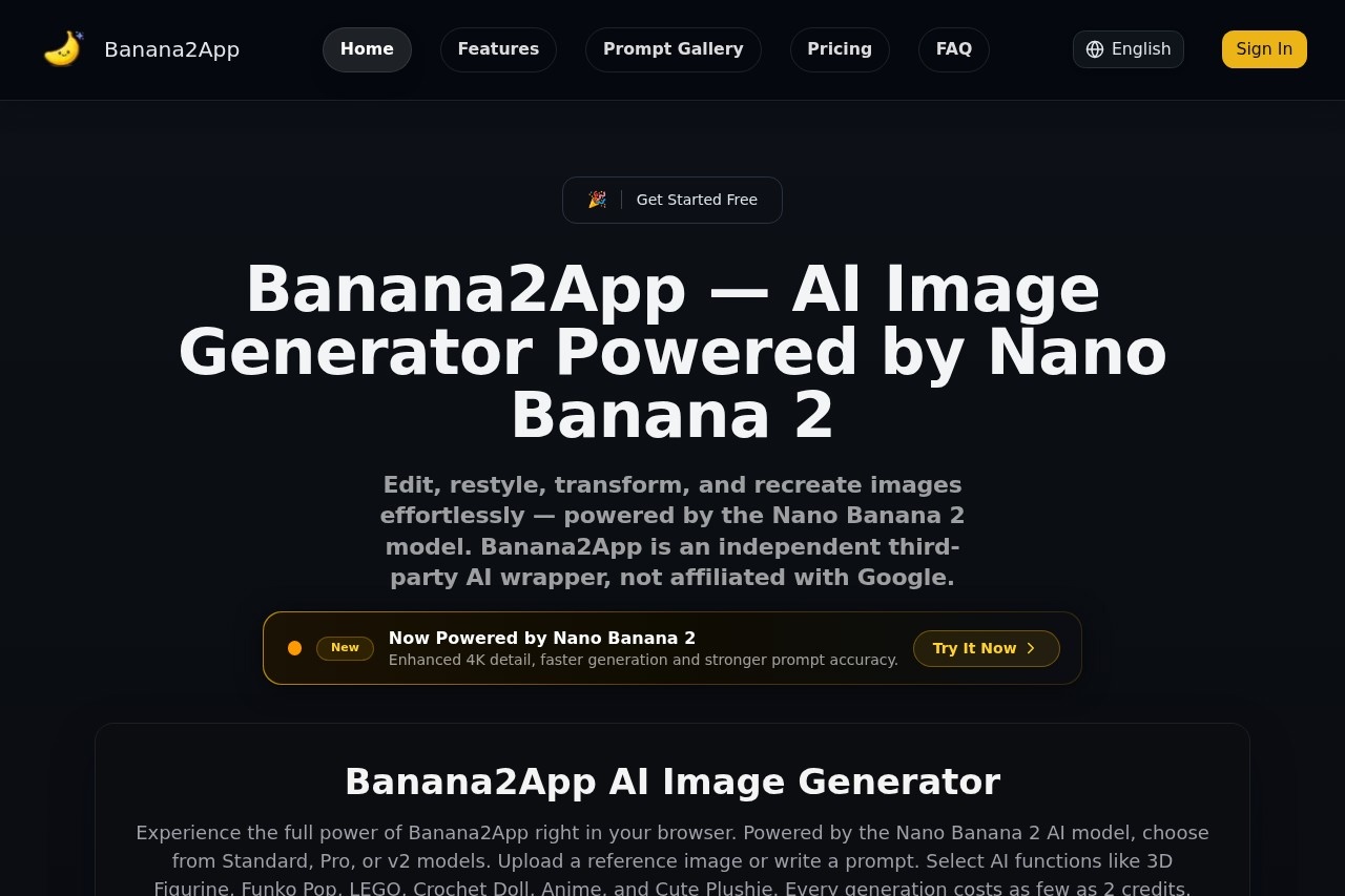 Banana2App screenshot