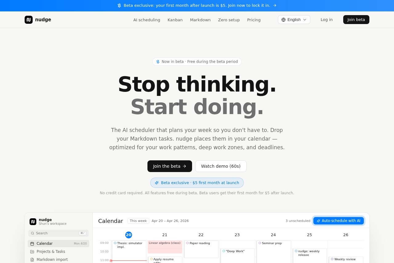 Nudge Task screenshot