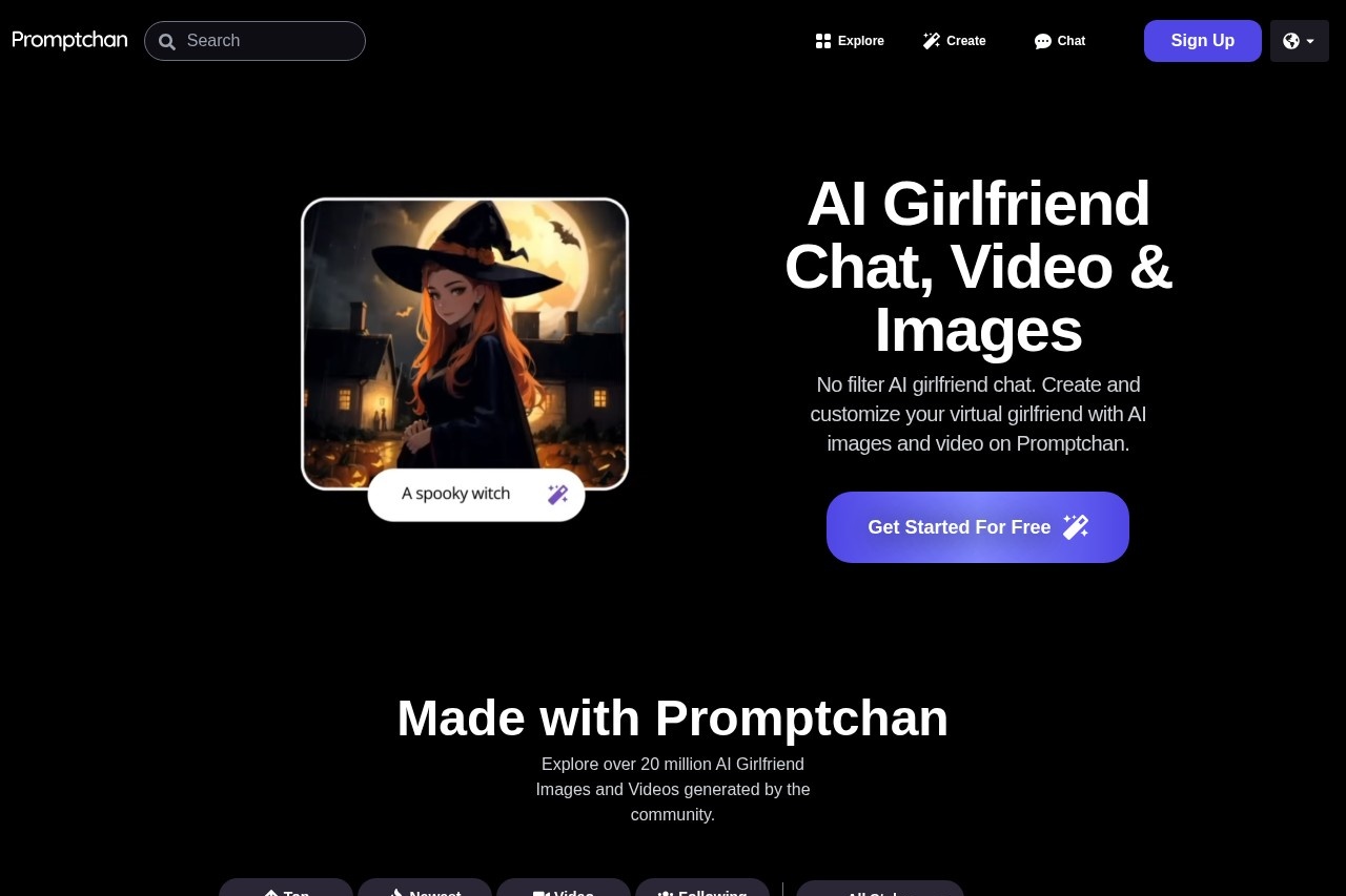 Promptchan screenshot