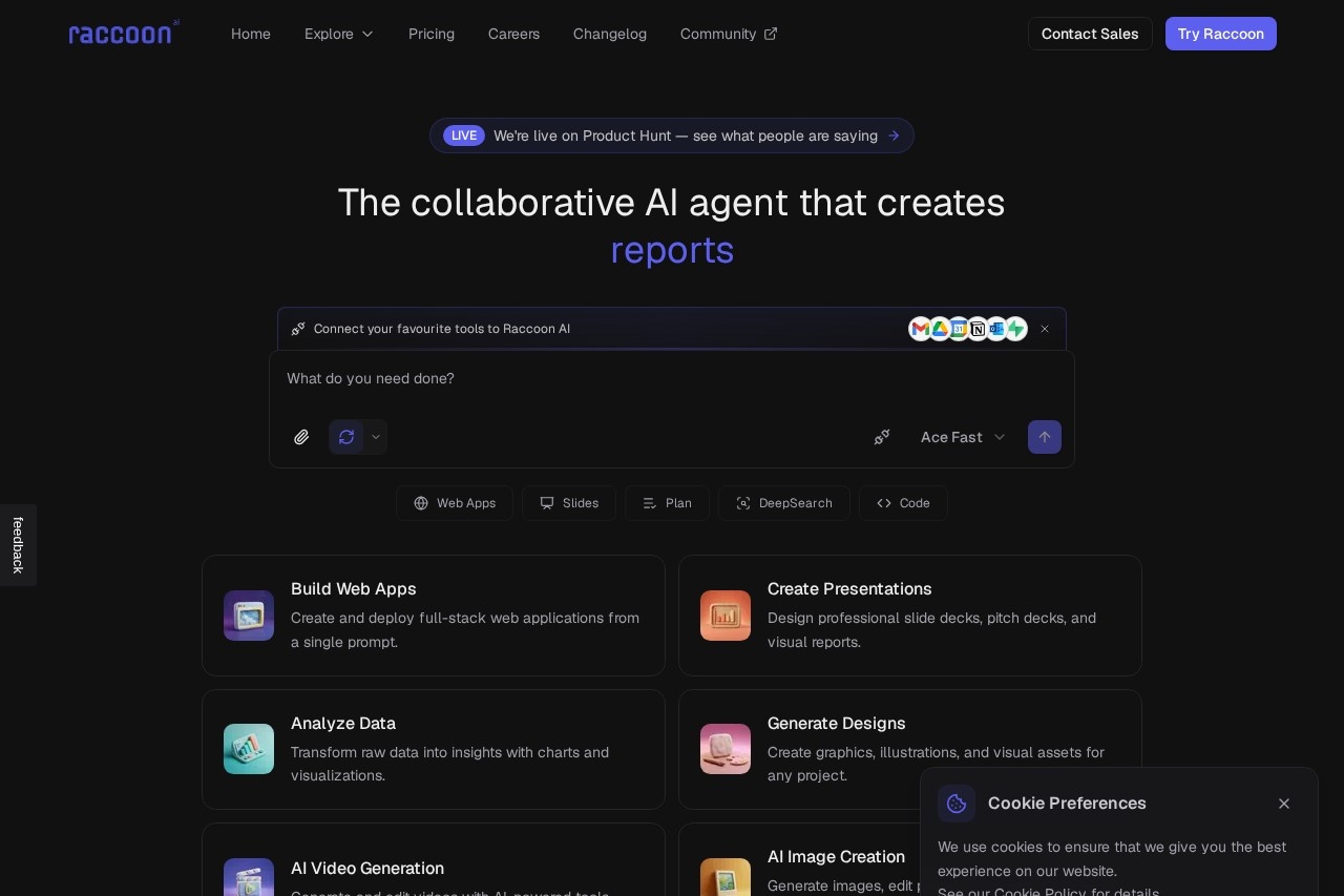 Raccoon AI screenshot