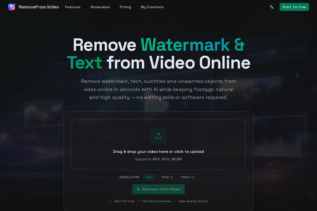 RemoveFromVideo screenshot