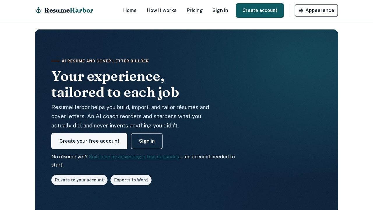 image for ResumeHarbor