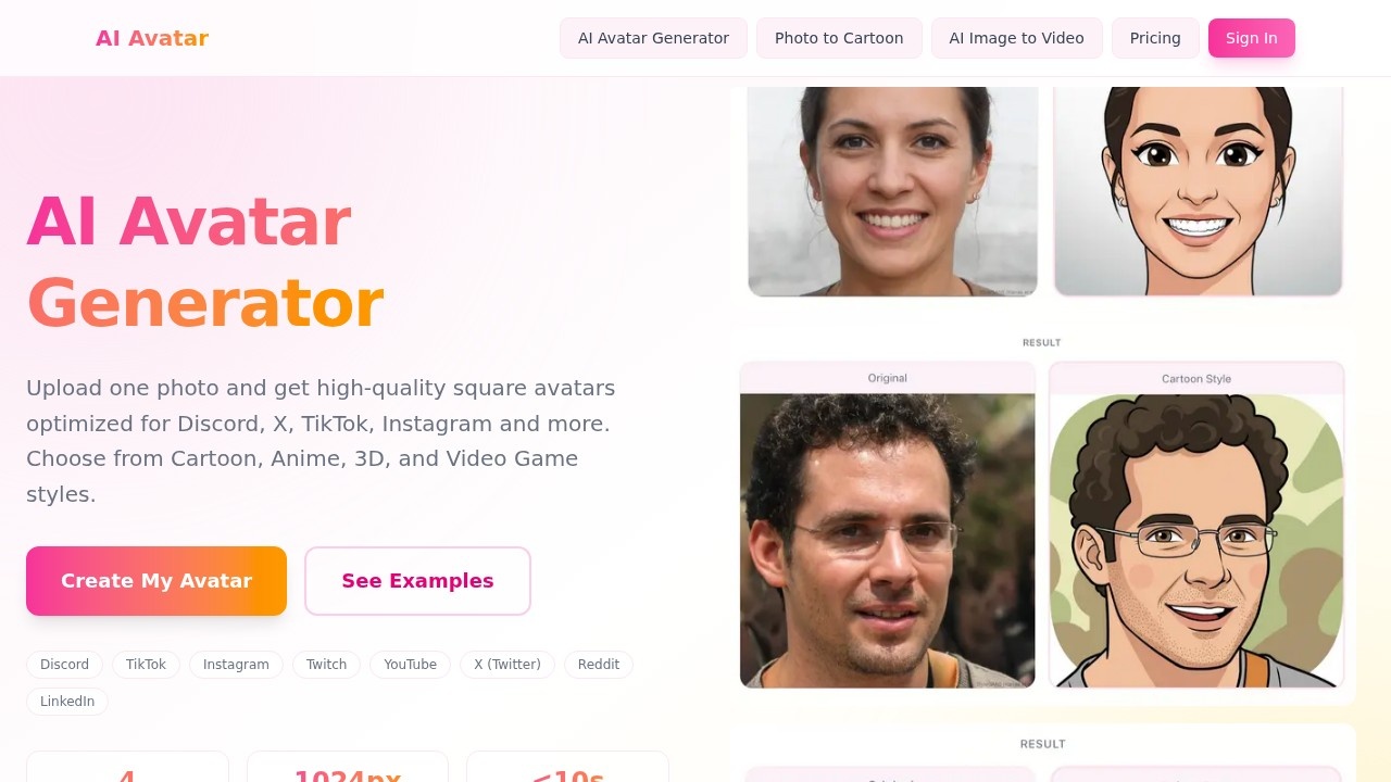 image for AI Avatar Generator