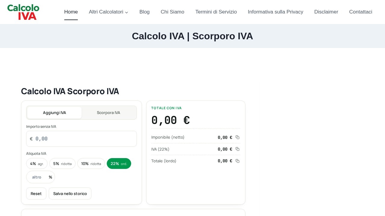 image for Calcolo IVA