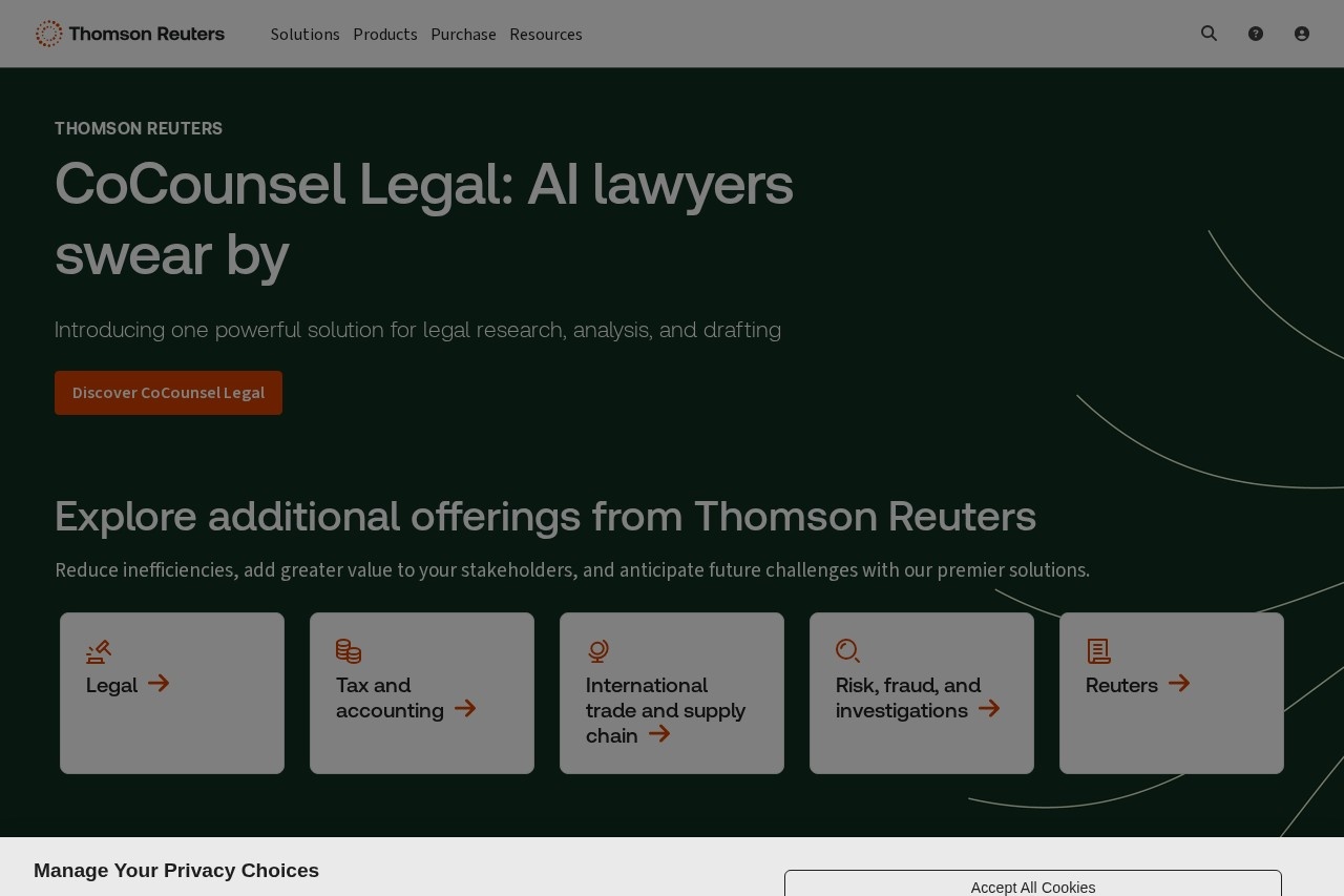Thomson Reuters screenshot
