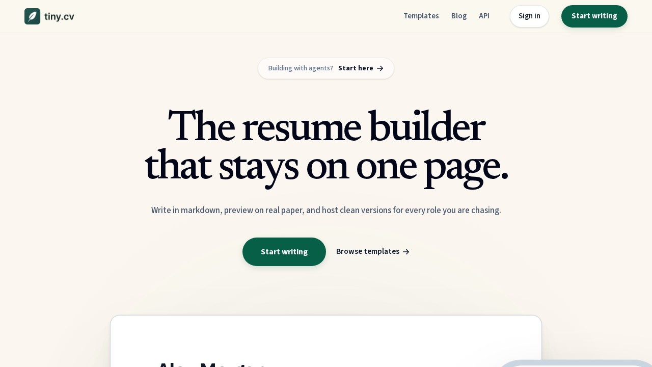 image for Tiny CV