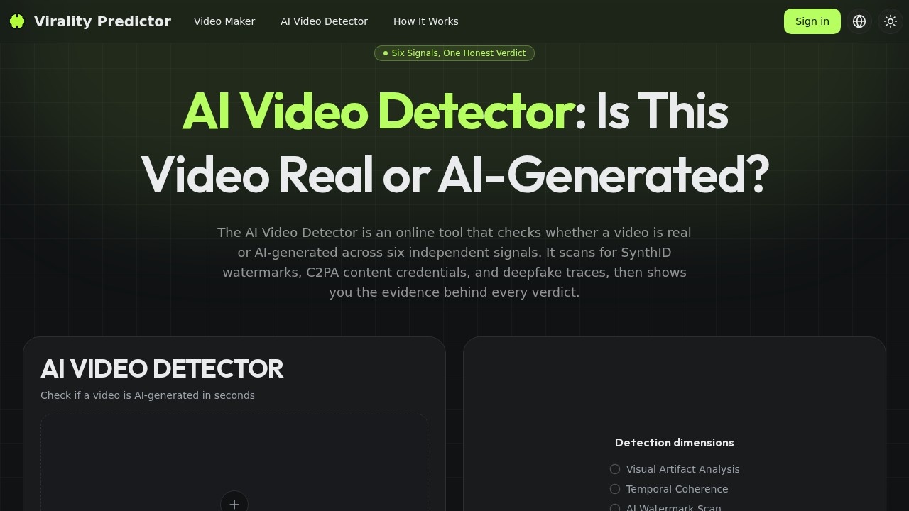 image for AI Video Detector
