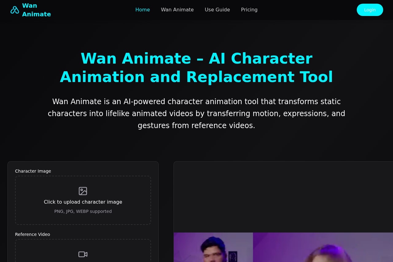 Wan Animate screenshot