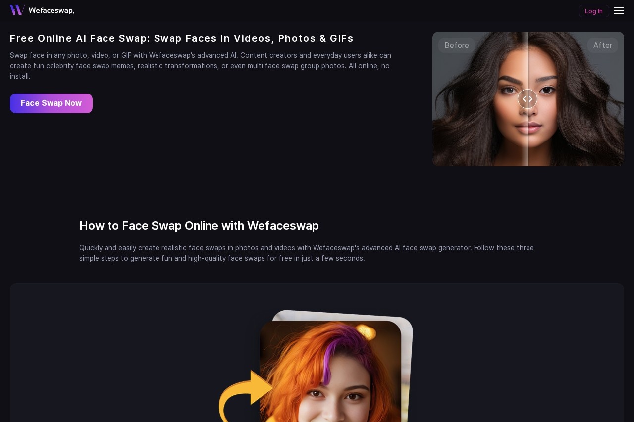 Wefaceswap screenshot